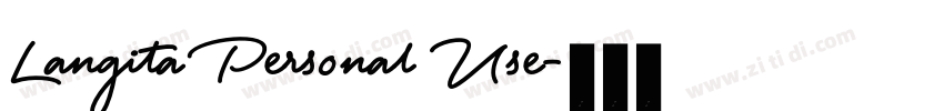 Langita Personal Use字体转换